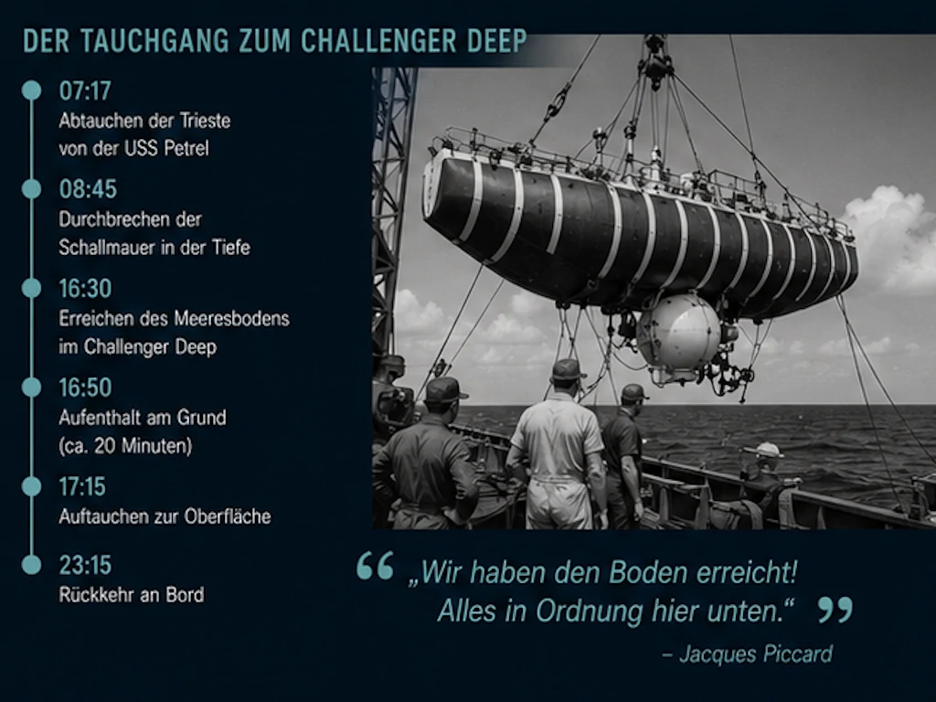 Jacques Piccard – Der erste Mensch am tiefsten Punkt der Erde 2 piccard challenger deep