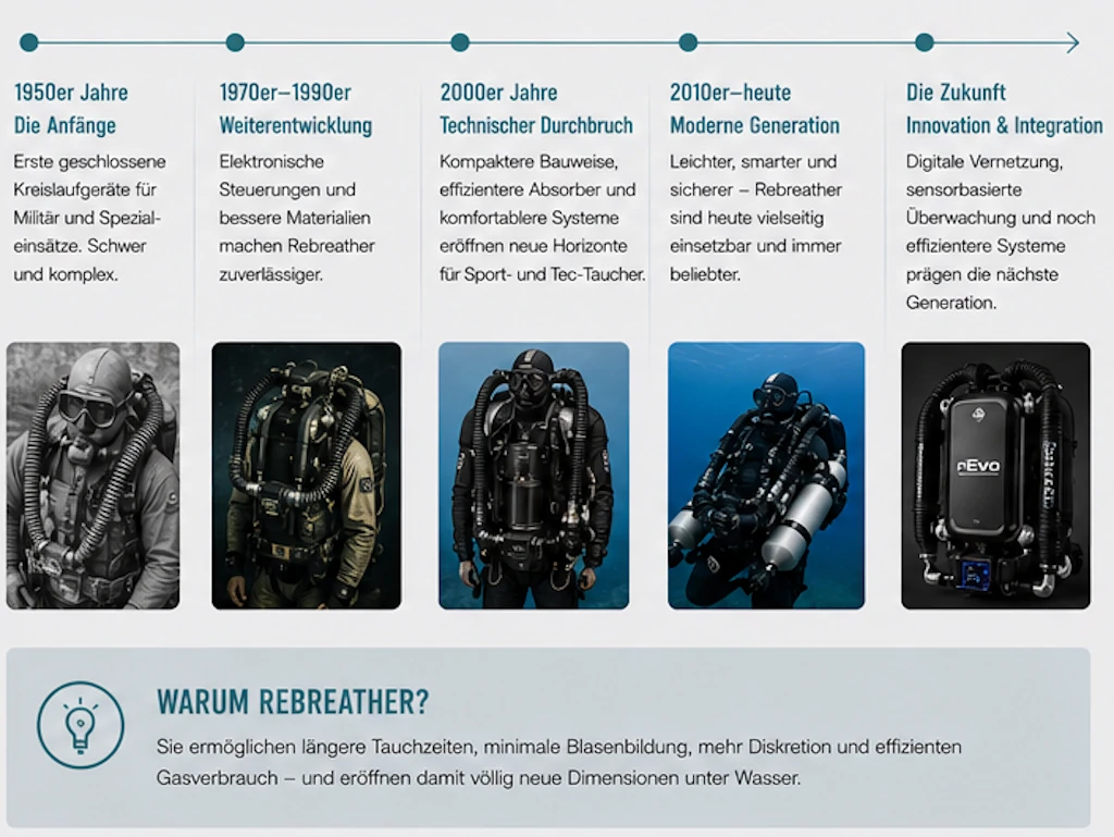 Rebreather – Wie Kreislaufgeräte das Tauchen neu definierten 2 rebreather entwicklung